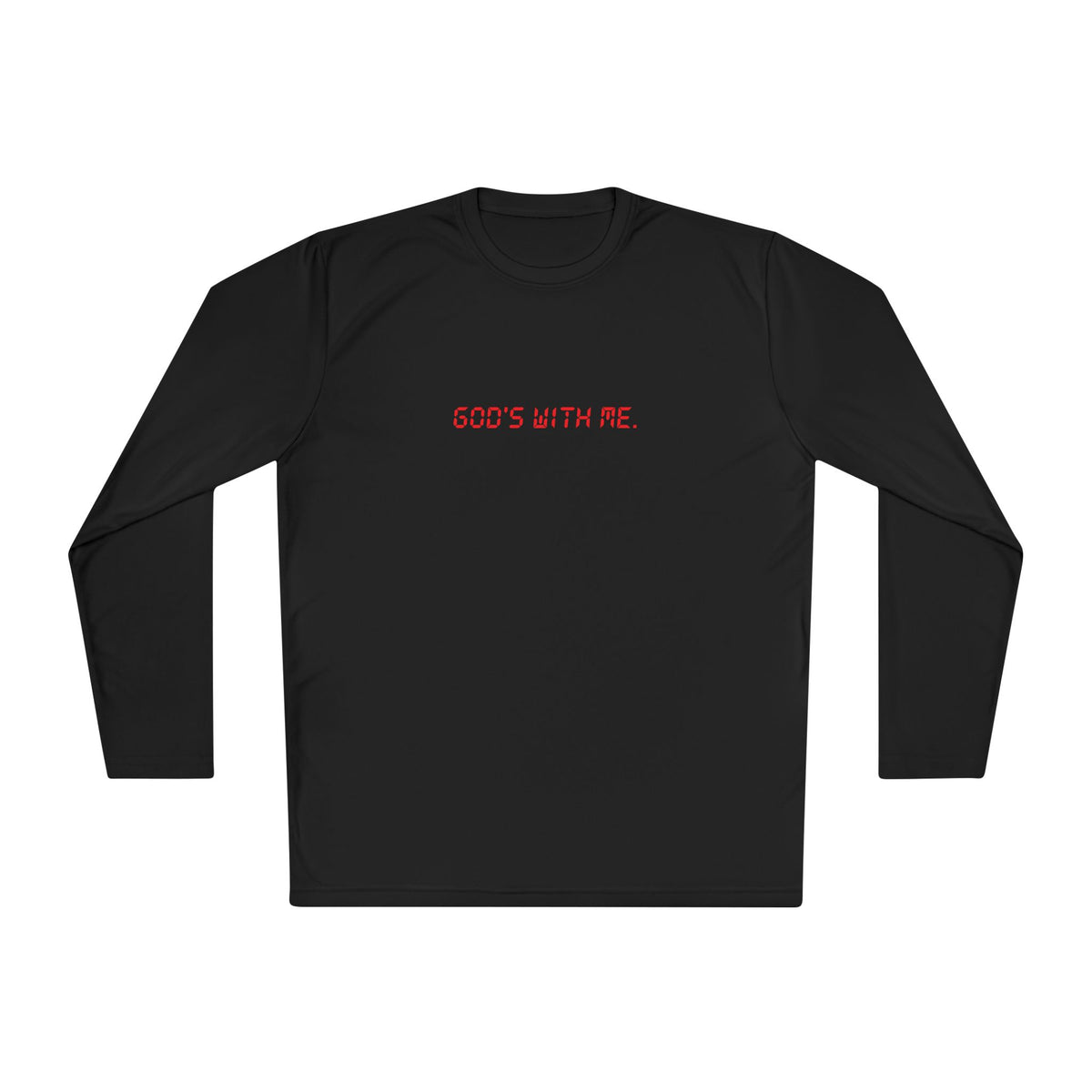 HOOP SESSION: ''GOD'S WITH ME'' RED LETTERS — LONG SLEEVE COMPRESSION