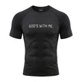 HOOP SESSION: ''GOD'S WITH ME'' BLACK COMPRESSION SHIRT