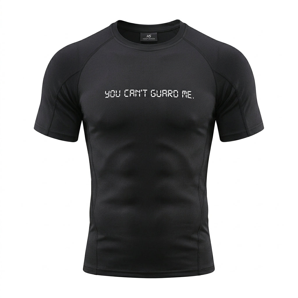 HOOP SESSION: ''YOU CAN'T GUARD ME'' BLACK COMPRESSION SHIRT